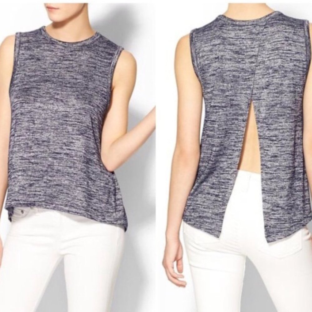 rag & bone heathered open back tank top